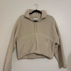 TNA Cream Quarter-Zip Sweater